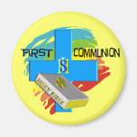 La première communion badine le T-shirts et les ca Aimants