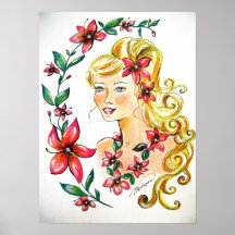 La princesse fleurit l'affiche