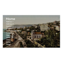 La promenade, classique Photochro de San Remo, la  Modèles De Cartes De Visite