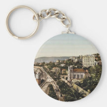 La promenade, classique Photochro de San Remo, la  Porte-clés