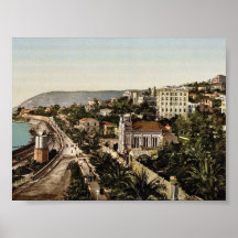 La promenade, classique Photochro de San Remo, la  Posters