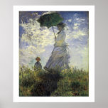 La promenade, Madame avec un parasol Posters