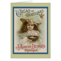 La publicité vintage de chocolat carte
