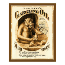La publicité vintage se gargarisante de ~ de l'hui posters