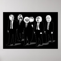 La rage Meme comique fait face à la marche. Je Gus Affiche