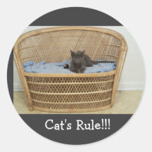 La règle du chat ! ! ! autocollant