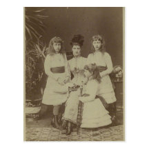 La Reine Alexandra avec ses filles #010UK Cartes Postales