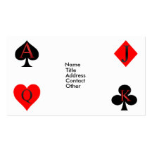 La Reine des cartes de jeu de coeurs Modèles De Cartes De Visite