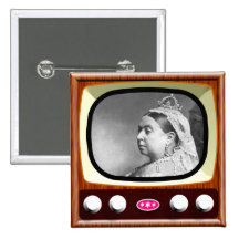 La Reine Victoria à la rétro TV Badge