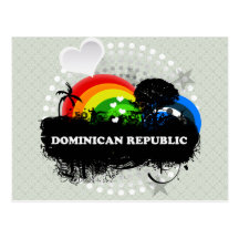 La République Dominicaine fruitée mignonne Carte Postale