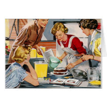 La rétro annonce vintage de femmes nous a laissés  cartes