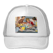 La rétro annonce vintage de femmes nous a laissés  casquette