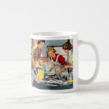 La rétro annonce vintage de femmes nous a laissés  tasse