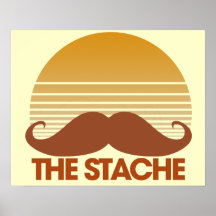 La rétro conception de Stache Affiche