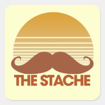 La rétro conception de Stache Sticker Carré