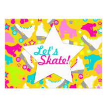 La rétro invitation de patins "nous a laissés pati