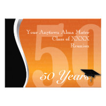 La Réunion personnalisable de classe de 50 ans Invitations Personnalisées