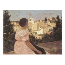 La robe rose, Frederick Bazille Cartes Postales