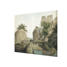 La roche du fakir chez Sultanganj, sur la rivière  Toiles Tendues