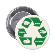 La roche Scissors~ de papier réutilisent ! Bouton  Badge Avec Épingle