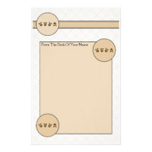 La roue soutient la papeterie bronzage de plaid papier à lettre personnalisable