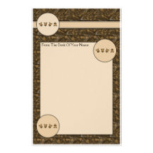 La roue soutient la papeterie de fourrure de Brown Papier À Lettre Customisable