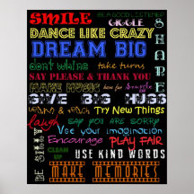 La salle de jeux ordonne (le noir) posters