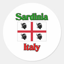 La Sardaigne Italie Adhésif Rond