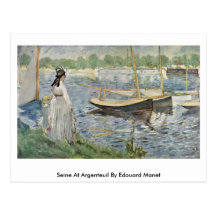La Seine à Argenteuil par Edouard Manet Carte Postale