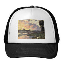 La Seine chez Bougival le soir (1870) Casquettes De Camionneur