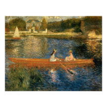 La Seine de Renoir chez Asnières (le skiff) Ca 187 Cartons D'invitation