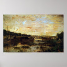 La Seine sous le de lena de Pont par Morisot Posters