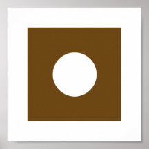 La série YellowPantone1405cSqCircl d'artiste de MU Poster