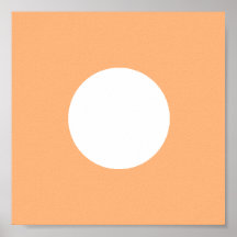 La série YellowPantone1485cSqCircl d'artiste de MU Posters