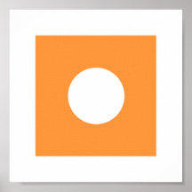 La série YellowPantone1495cSqCircl d'artiste de MU Posters