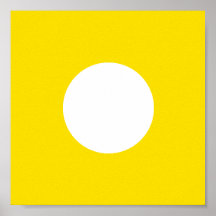 La série YellowProcessc2SqCircleTr d'artiste de MU Posters