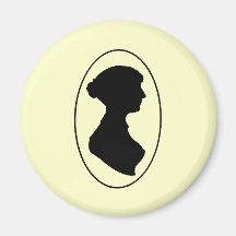 La silhouette de Jane Austen Aimant