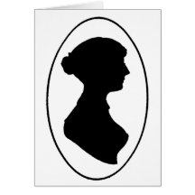 La silhouette de Jane Austen Carte De Vœux