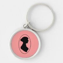 La silhouette de Jane Austen Porte-clés