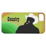 La silhouette du chanteur de country, dos vert de  coque Case-Mate iPhone 5