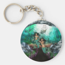 La sirène jumelle Keychain Porte-clé