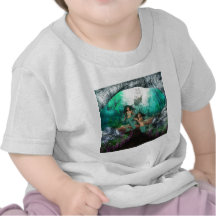 La sirène jumelle le T-shirt de bébé