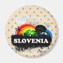 La Slovénie fruitée mignonne Aimant Pour Réfrigérateur