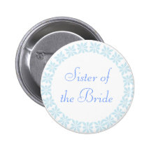 La soeur du bleu de jeune mariée fleurit l'identif badge