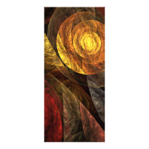 La spirale de la carte de support d'art abstrait d double carte personnalisée