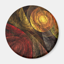 La spirale de l'aimant rond d'art abstrait de la v