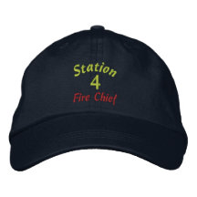La station, 4, le feu Chef-A brodé le chapeau Casquettes De Baseball Brodées