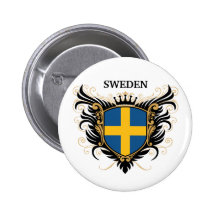 La Suède [personnalisez] Badge Avec Épingle