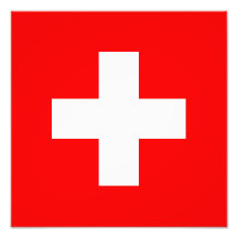 La Suisse - drapeau suisse Tirages Photo