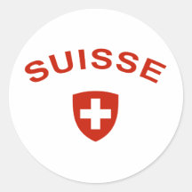 La Suisse Suisse Autocollant Rond